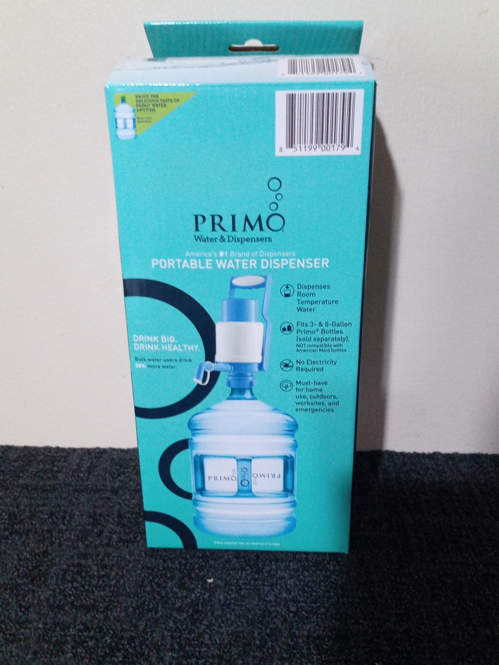 Primo Portable Water Dispenser - Teal/Blue